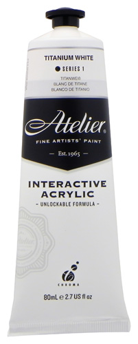 Paint Atelier Titanium White Acrylic 80ml